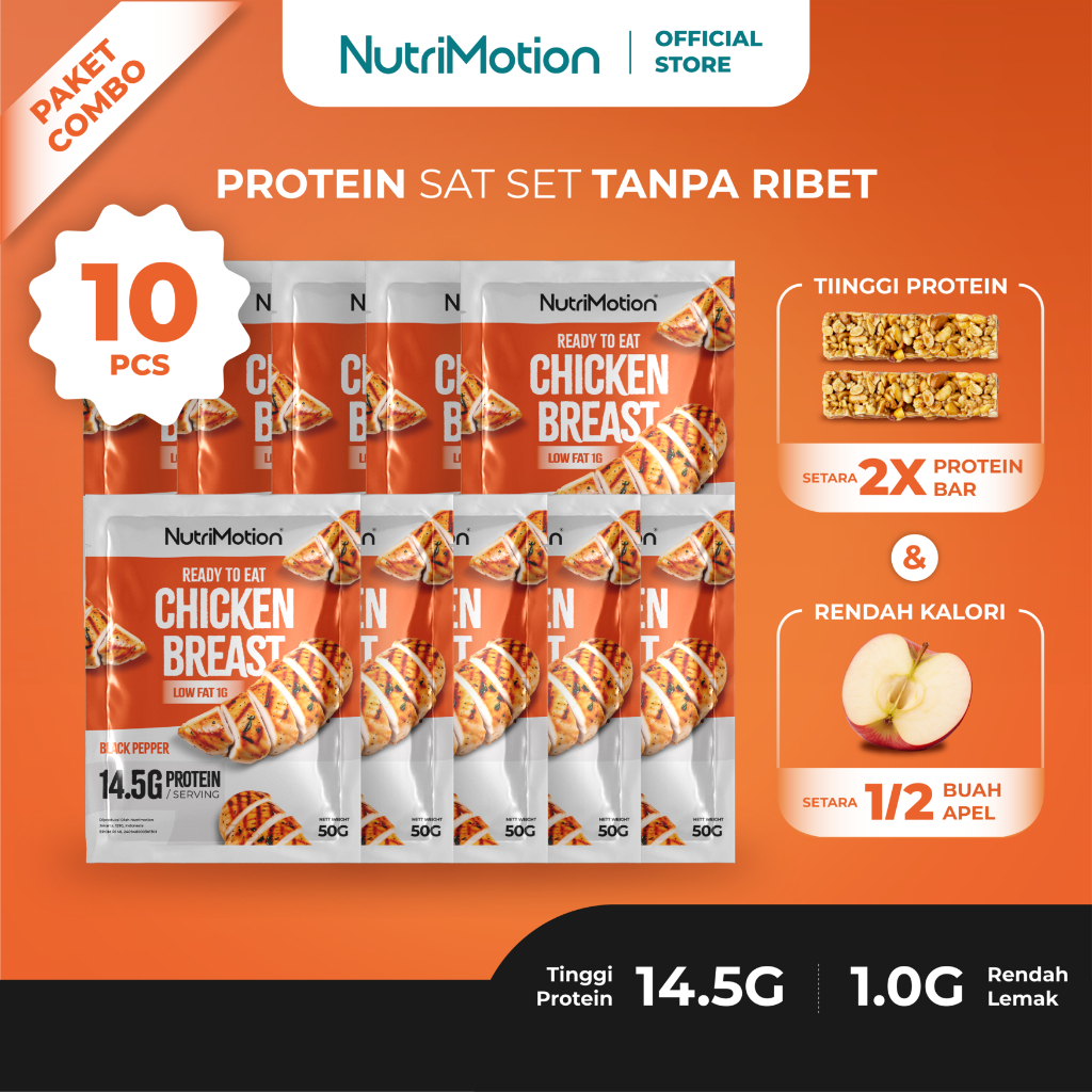 

NutriMotion Dada Ayam Tinggi Protein Ready to Eat | Rendah Lemak & Kalori Dengan Rasa Blackpepper