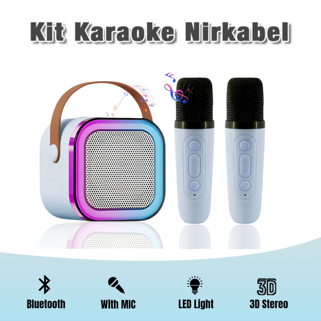 Karaoke Mini Speaker Bluetooth Super Sound Quality With MIC Audio Speaker Portable Karaoke Set