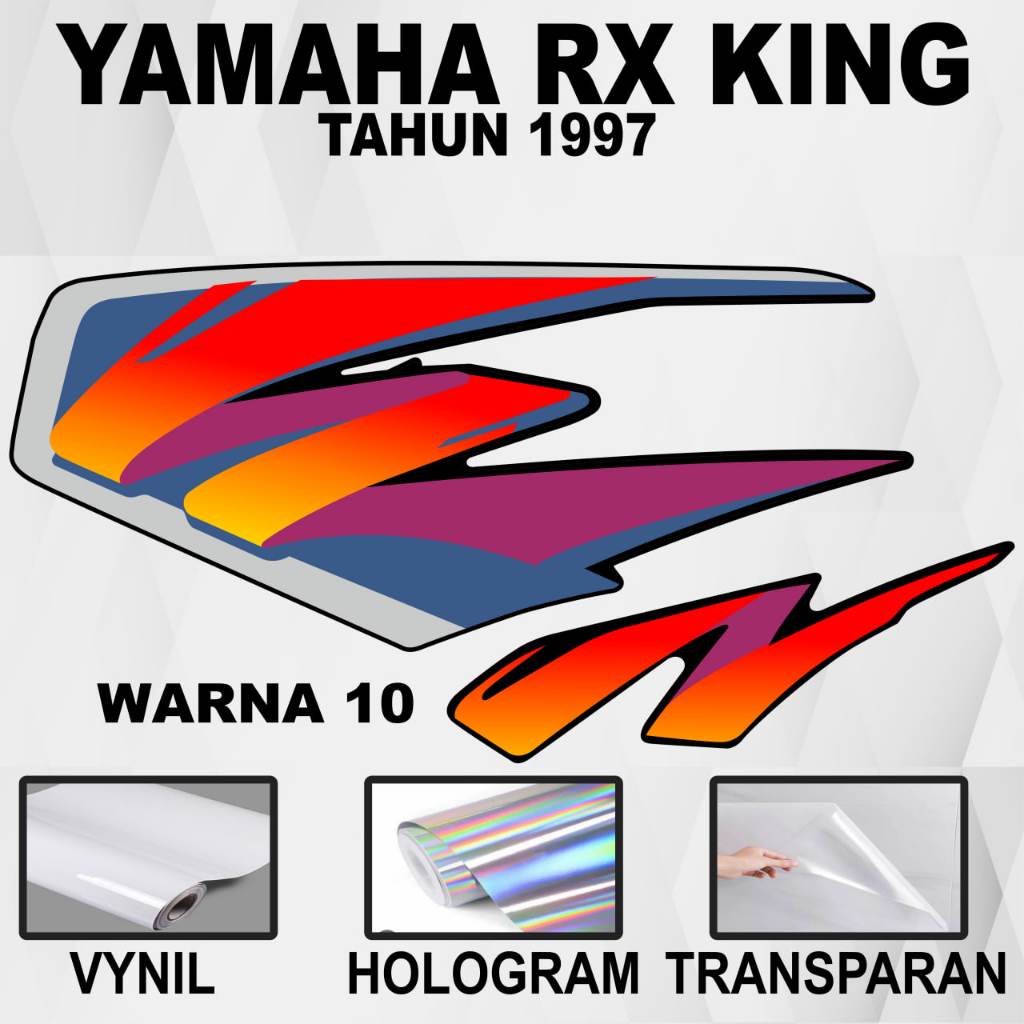 Stiker RX King / Striping RX King / Stiker Sticker Decal RX King tahun 1997 variasi
