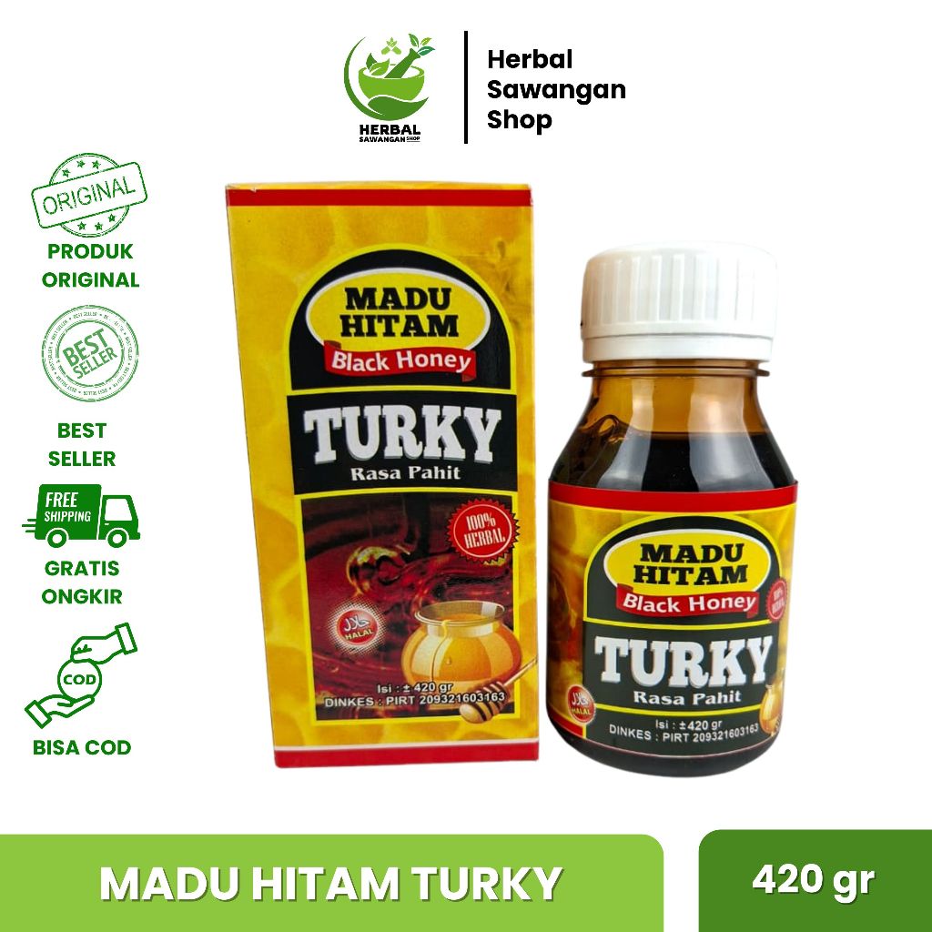 

Madu Hitam Turky 420 gr - Mengobati Penyakit Jantung Stroke Diabetes