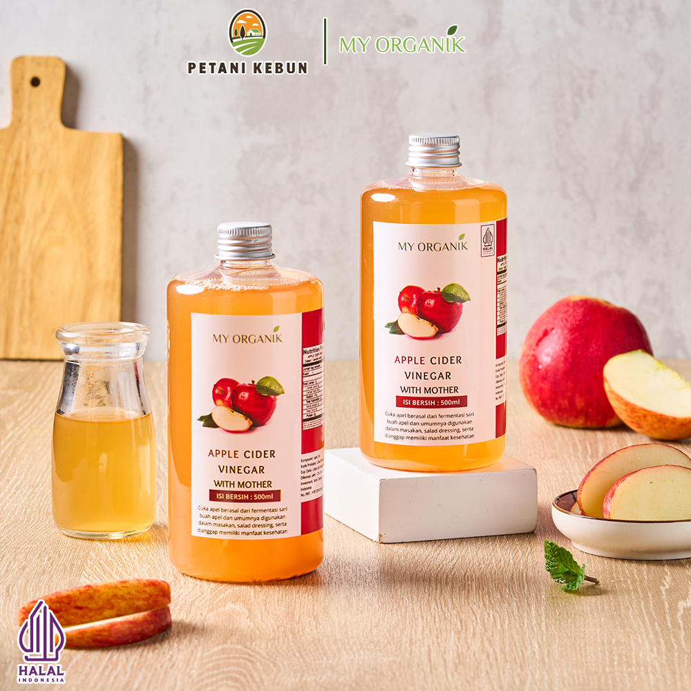 

My Organik Cuka Apel With Mother 500ml x2 Ori – Apple Cider Vinegar Premium untuk Diet & Kesehatan