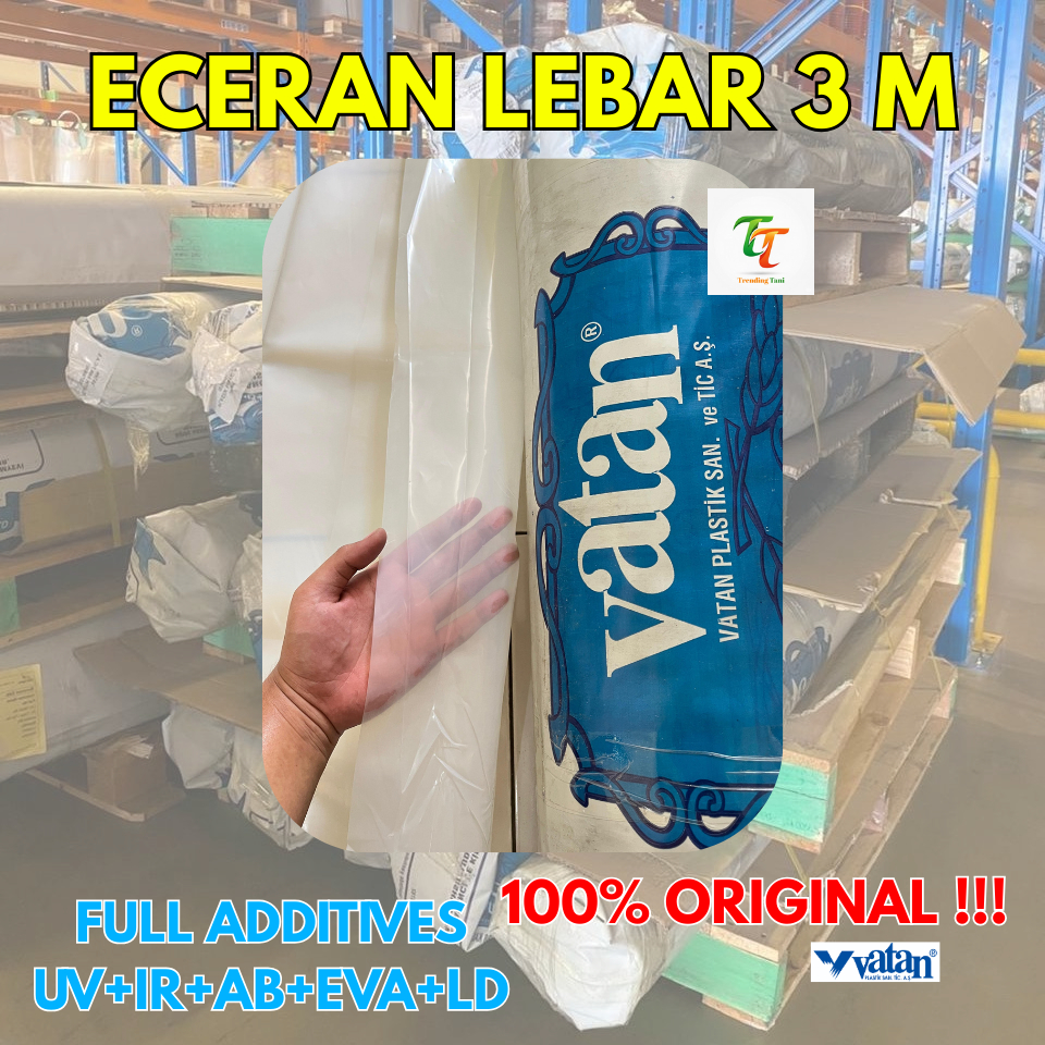 Plastik UV Vatan Lebar 3 meter, Plastik UV Vatan ECERAN