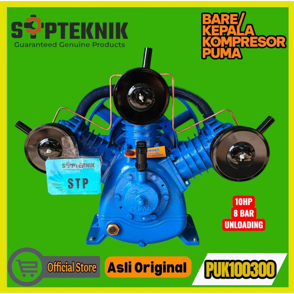 BARE ATAU KEPALA KOMPRESOR 10HP 8BAR DAN 12BAR PUK100300 PUMA
