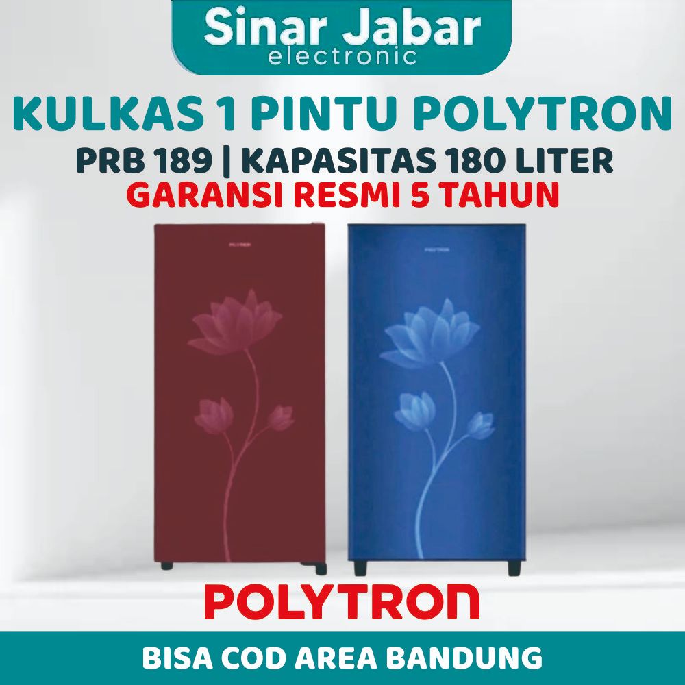 LEMARI ES KULKAS POLYTRON PRB 189 B / KULKAS 1 PINTU POLYTRON