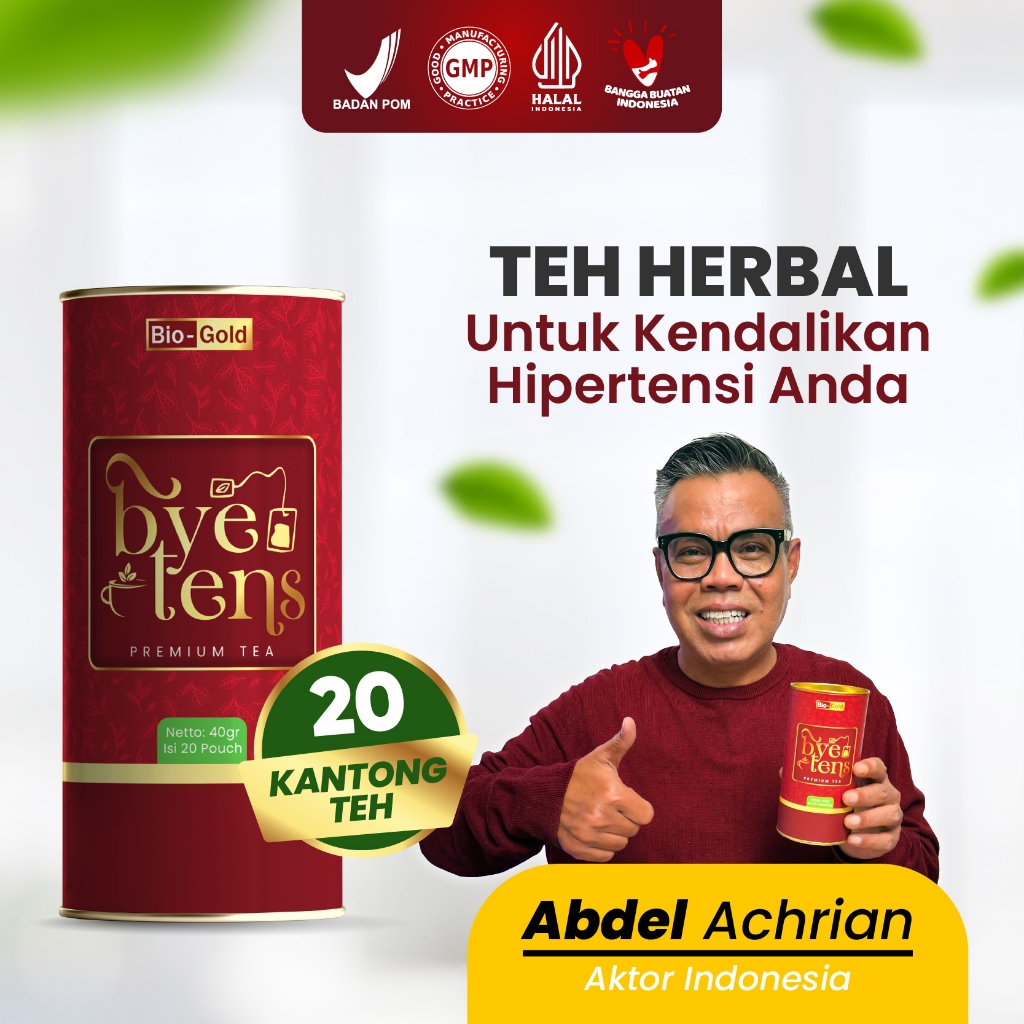 

Teh Bye Tens Bio Gold Untuk Membantu Mengatasi Hipertensi Herbal Darah Tinggi Premium Original BPOM
