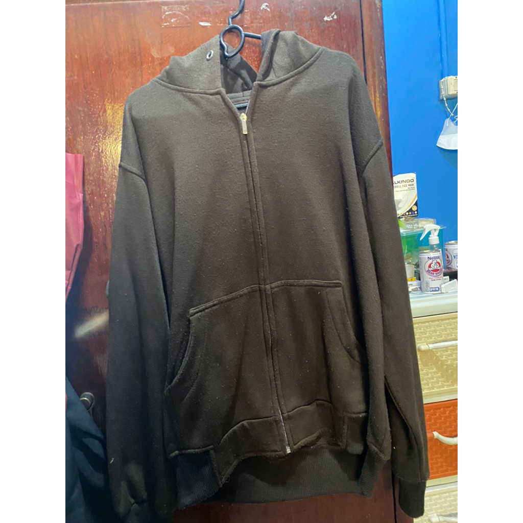 brown hoodie