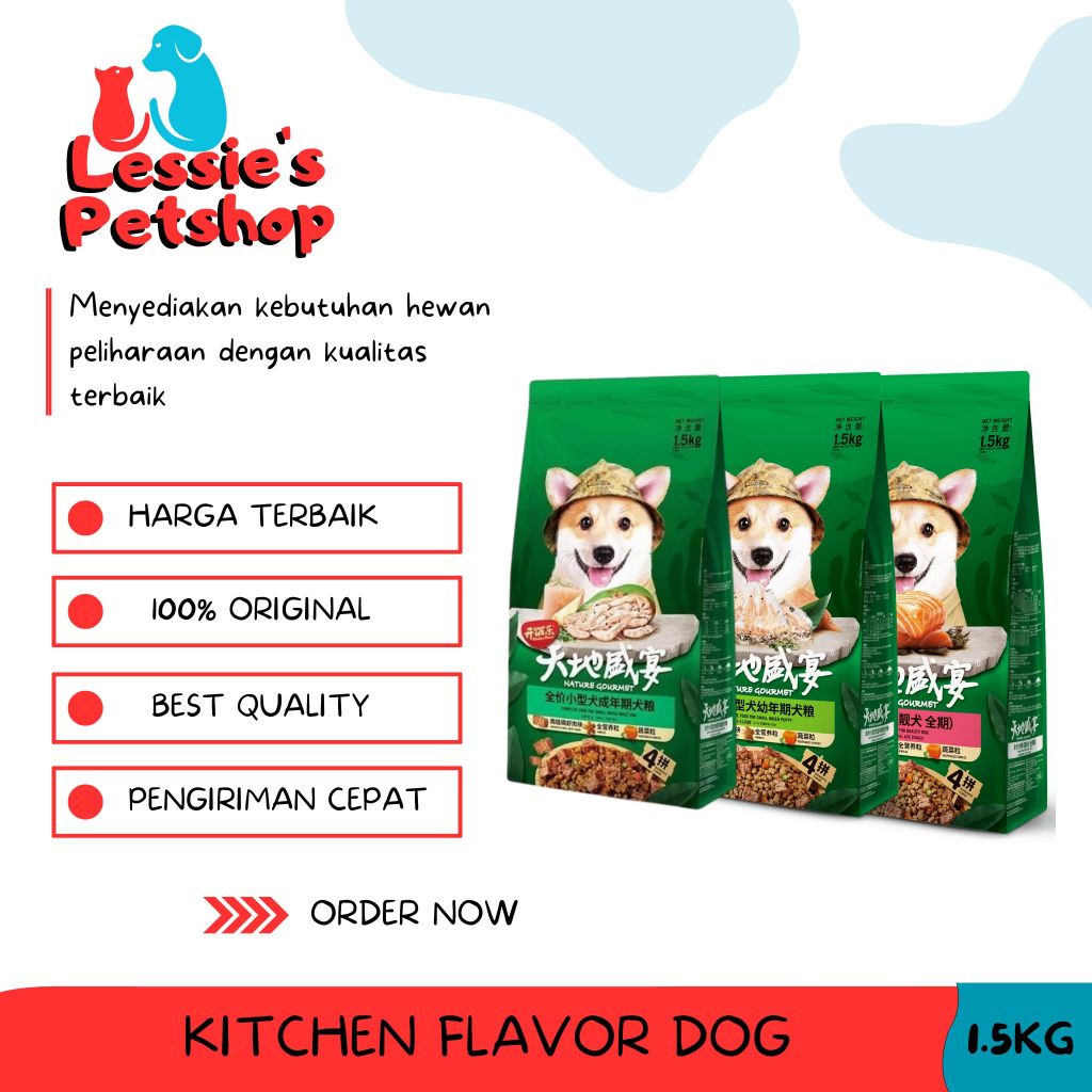 [KF DOG] KITCHEN FLAVOR DOG FOOD Nature Gourmet 1,5kg - Dog Food Kitchen Flavor