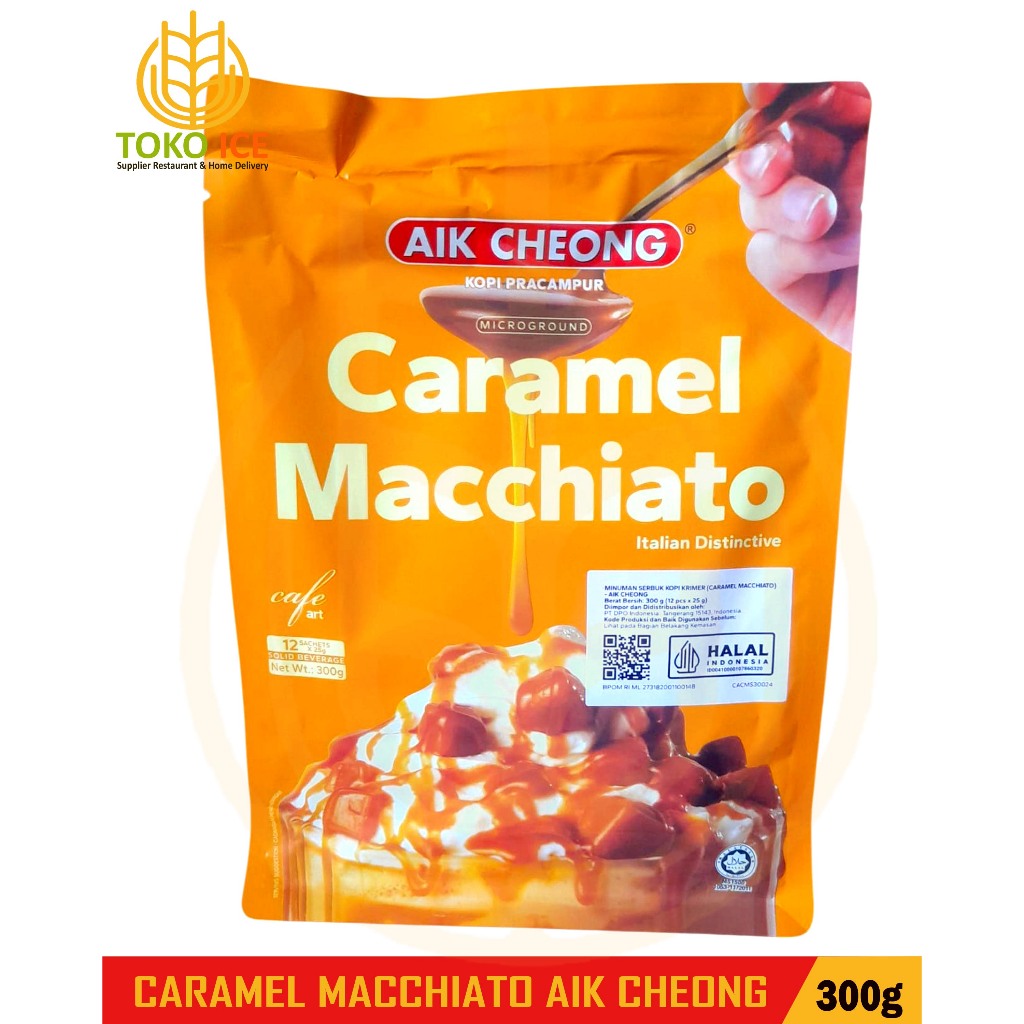 

CARAMEL MACCHIATO AIK CHEONG 360G | Kopi Instan Creamy Manis Isi 12 Sachet