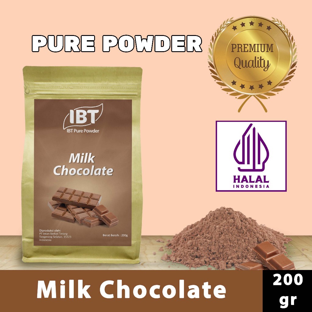 

Pure Milk Chocolate Powder Essence Murni Bubuk Chocolate Import Makanan Kue 200 gr