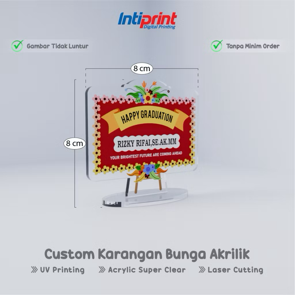 

Papan bunga mini print uv akrilik