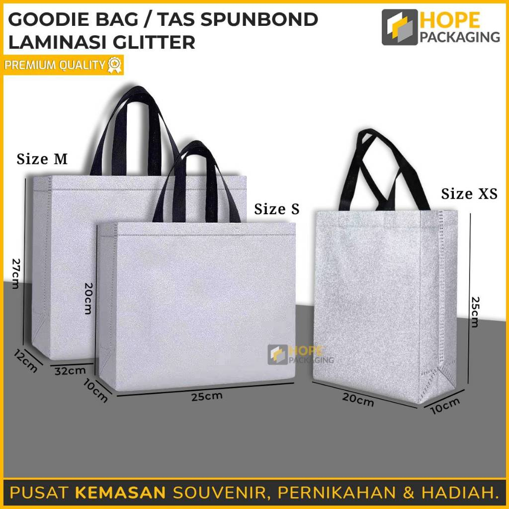 

Tas Spunbond Laminasi Glitter/ Goodie bag Souvenir Event Murah Cantik/ Goodie bag Custom/ Shopping Bag Ultah