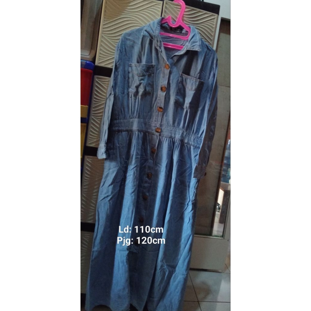 Gamis denim (Preloved)