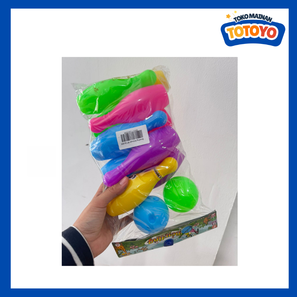 Mainan Bowling Anak Plastik isi 2 Bola 10 Pion