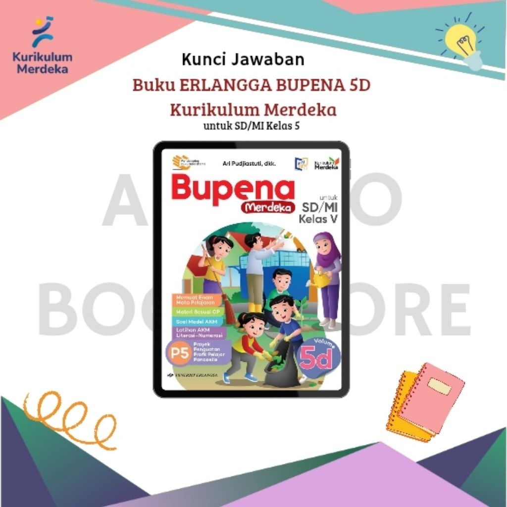 Kunci Jawaban Buku Erlangga BUPENA MERDEKA 5D SD/MI Kelas 5 Kurikulum Merdeka Erlangga