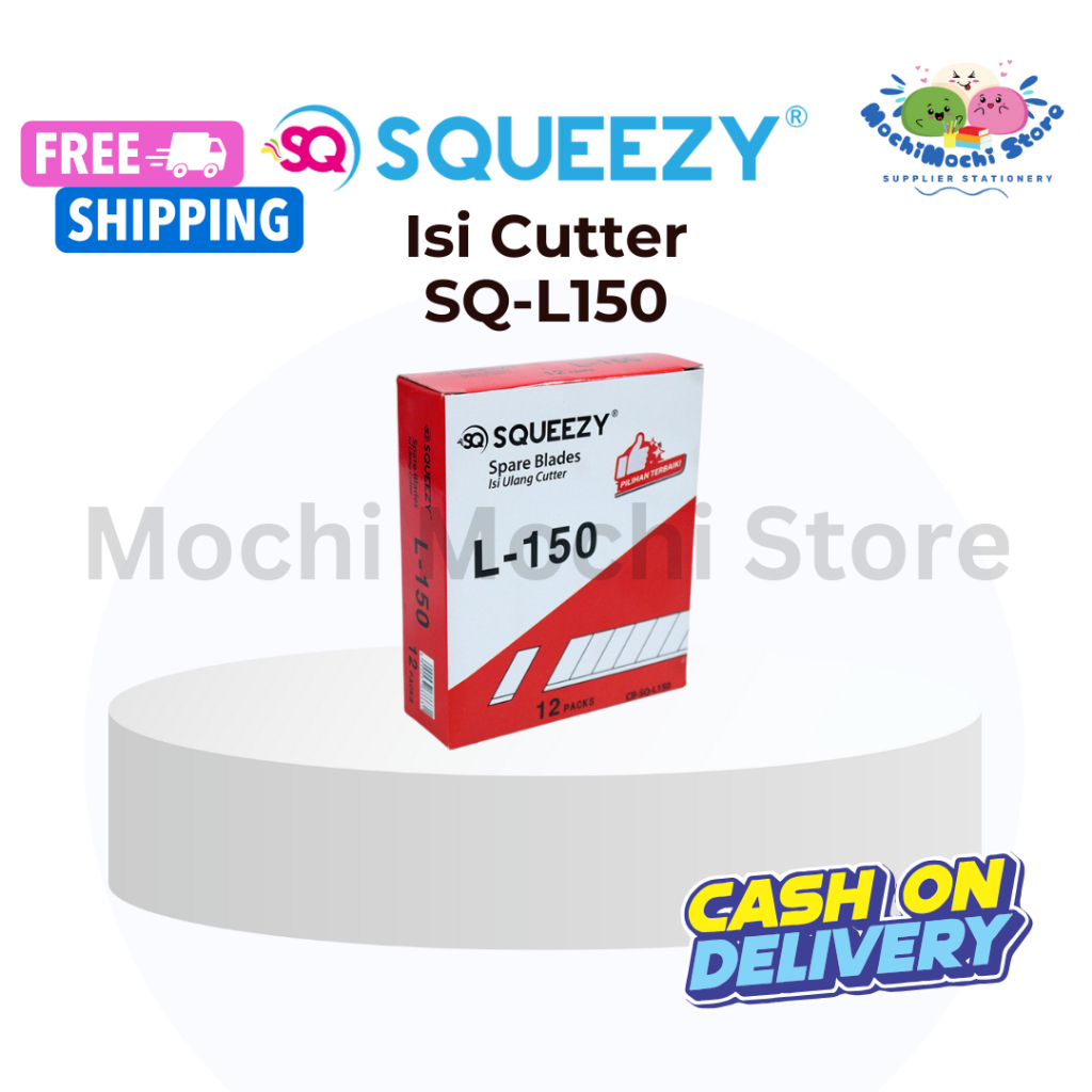 

PER TUBE Cutter Blade Refill Squeezy L-150 | Isi Pisau Pemotong Squeezy L-150 1 Tube/Kotak Isi 5 Pcs | Refill Cutter Squeezy L-150 | Isi Cutter SQ-L150