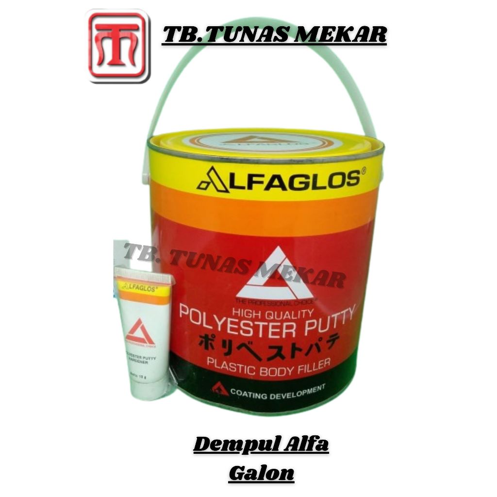 Dempul ALFAGLOS Galon -Dempul Kayu Besi Alfa Gloss Alfaglos Glos