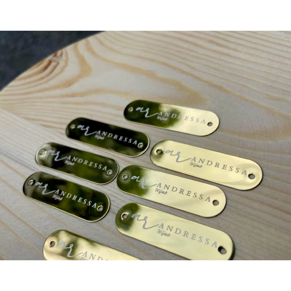 ready proses 1-2 hari langsung kirim  LABEL BESI / LABEL HIJAB / LABEL BAJU  100 pc / LABEL PLAT BES