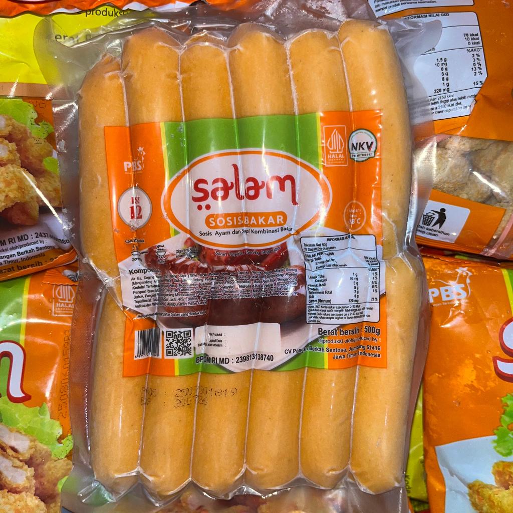 

SALAM Sosis Bakar 500gr (Isi 12 | Kombinasi Ayam & Sapi)
