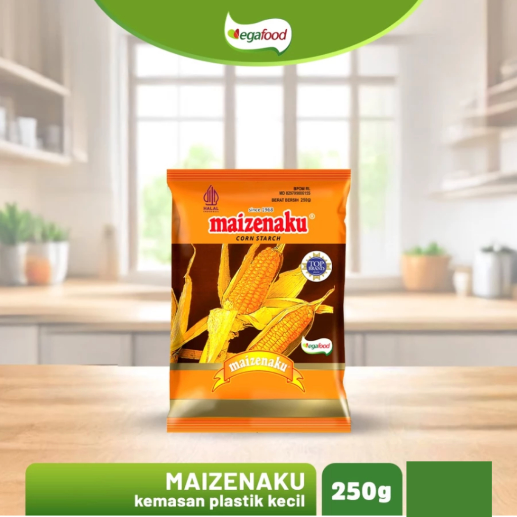

MAIZENAKU TEPUNG MAIZENA kemasan plastik 250gr HALAL CORN STARCH PREMIUM UNTUK KUE KERING