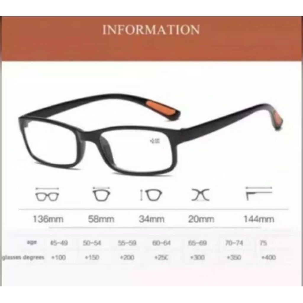 Kacamata Baca Rabun Dekat Frame Lentur Anti Patah