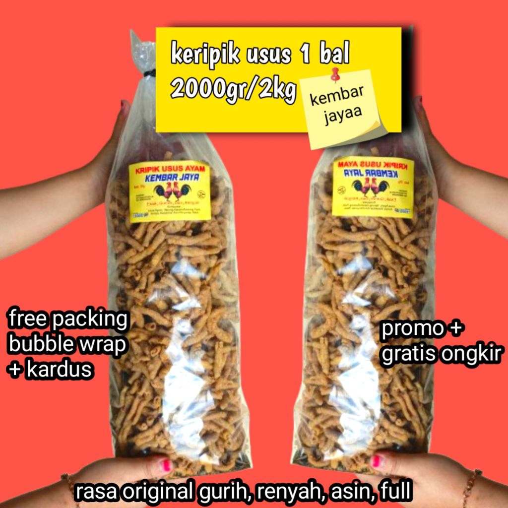 

1 bal besar KERIPIK USUS ORIGINAL 2kg, HARGA HEMAT!
