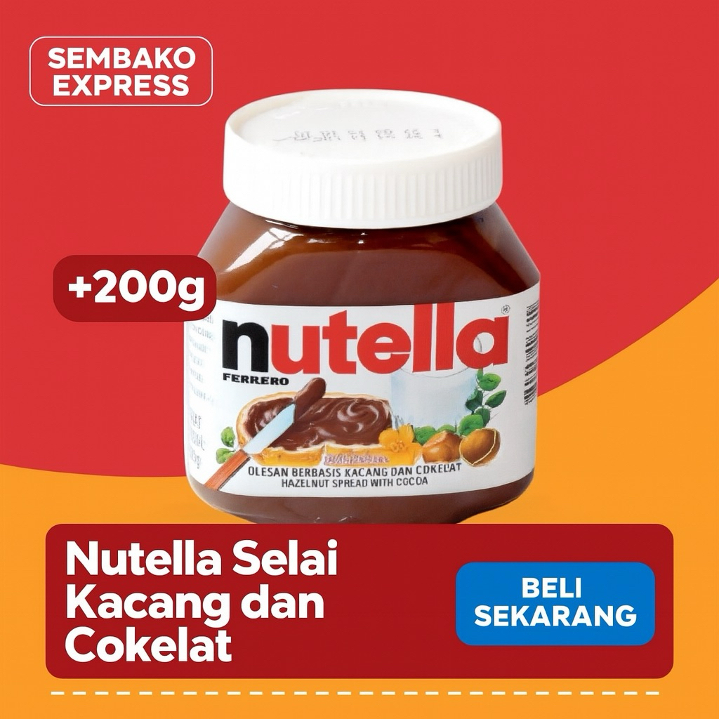 

Nutella Hazelnut Spread with Cocoa Jar 200g