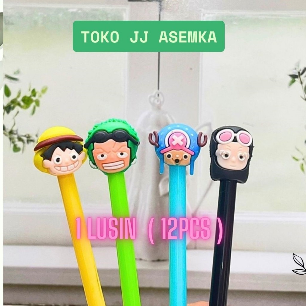 

1 LUSIN ( 12PCS )PULPEN GEL ANIME ONE PIECE ALAT TULIS BOLPOIN UNIK IMUT MURAH PEN GEL KARAKTER LUCU
