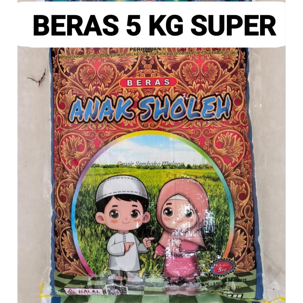 BERAS 5kg ANAK SHOLEH / Beras 5 kg kualitas SUPER / Grosir Sembako Malang / Grosir Beras Murah Malan