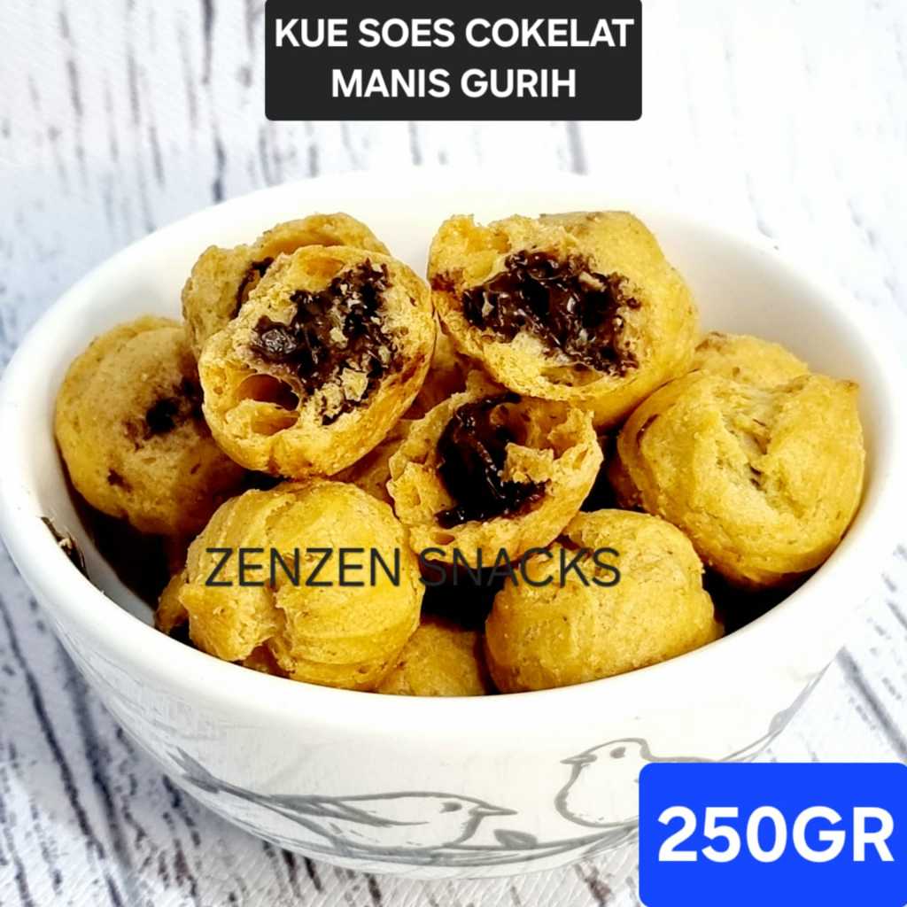 

KUE SOES COKELAT 250GR KILOAN KUE SOES COKELAT LUMER ZENZEN SNACKS