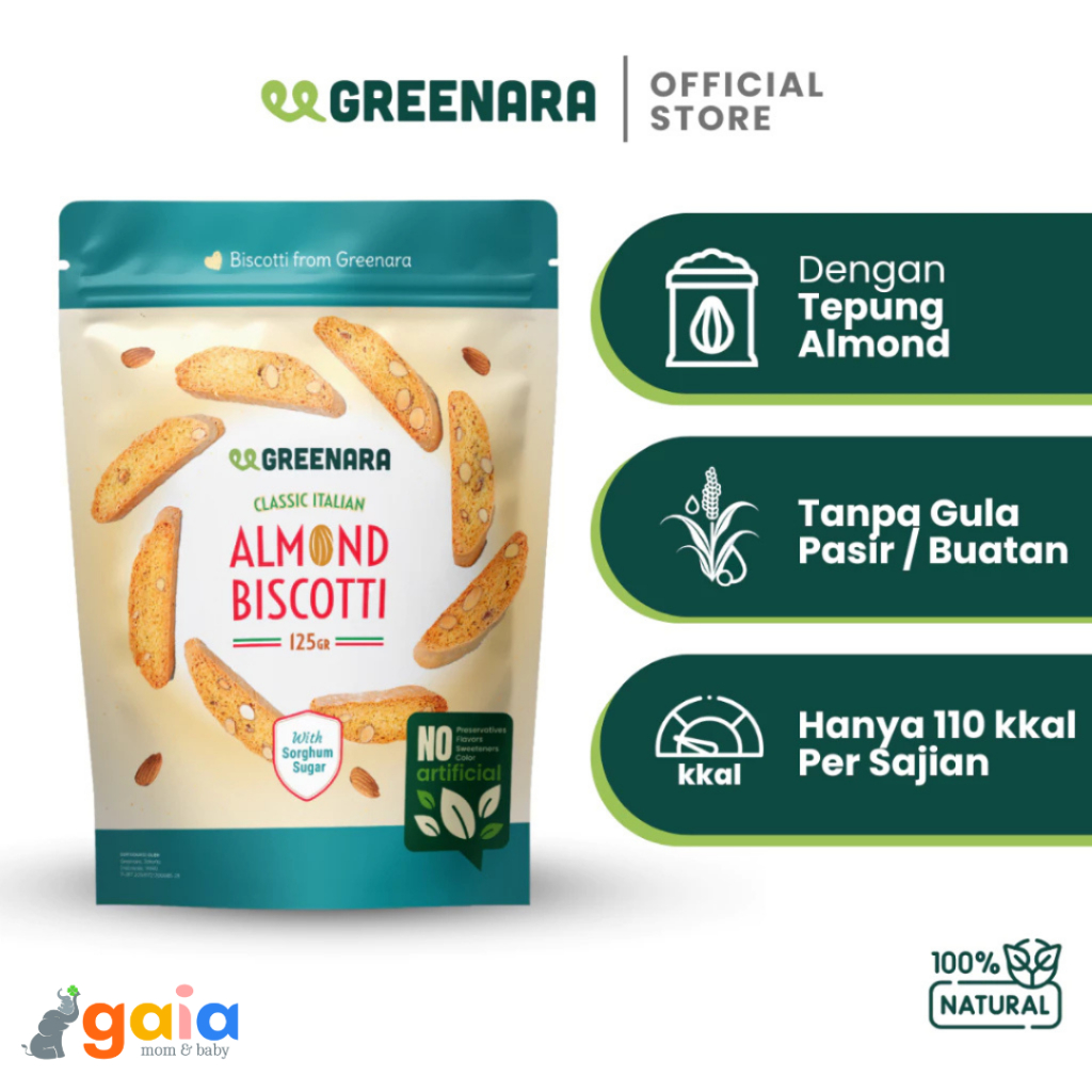 

Greenara Classic Almond Italian Biscotti 125gr | Greenara Classic Almond Italian Biscotti 125gr
