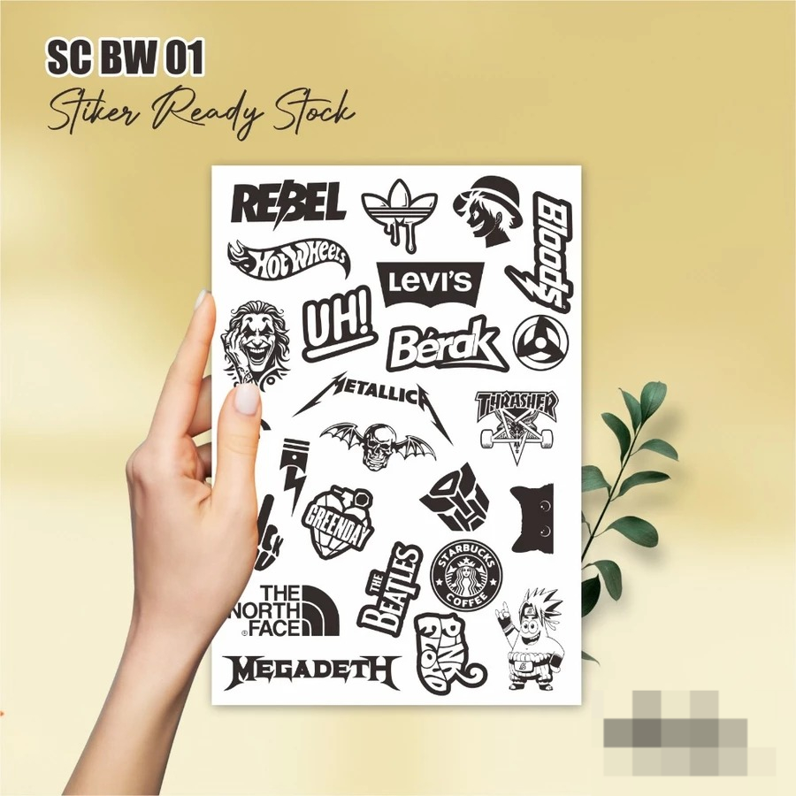 

STICKER VINYL MOTIF - STIKER READY STOCK MURAH - STIKER CASE MOTIF ANTI AIR SC BW 01