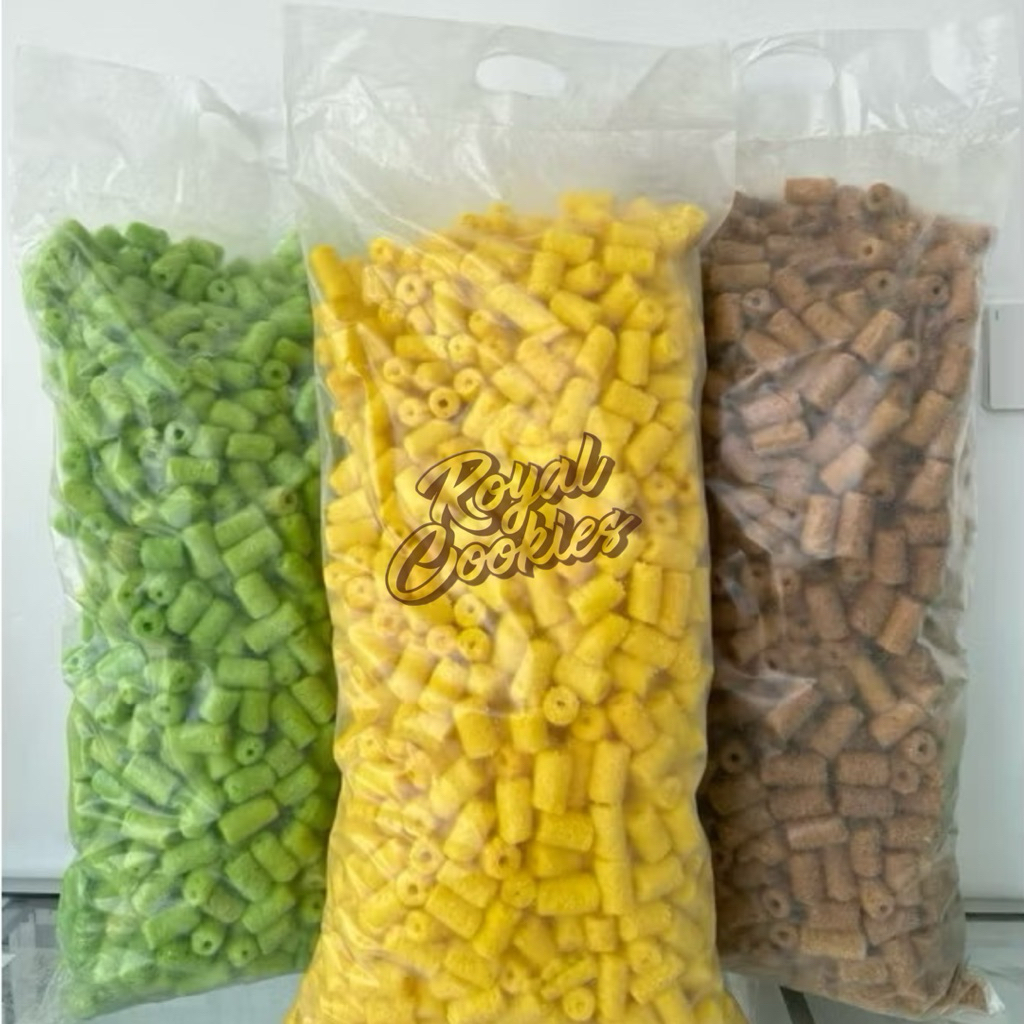 

CORN STIK MOMOGI momogi mini gurih manis renyah rasa coklat pandan jagung snack camilan kiloan 260 gram