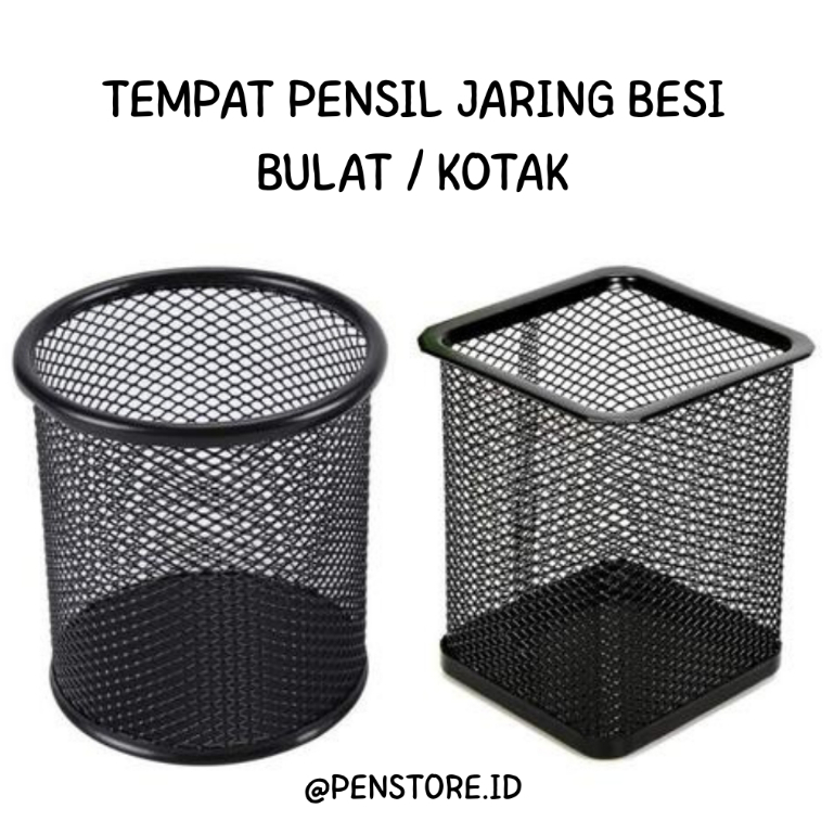

(pcs) Tempat Pensil Jaring Besi / Pen Holder / Pen Stan