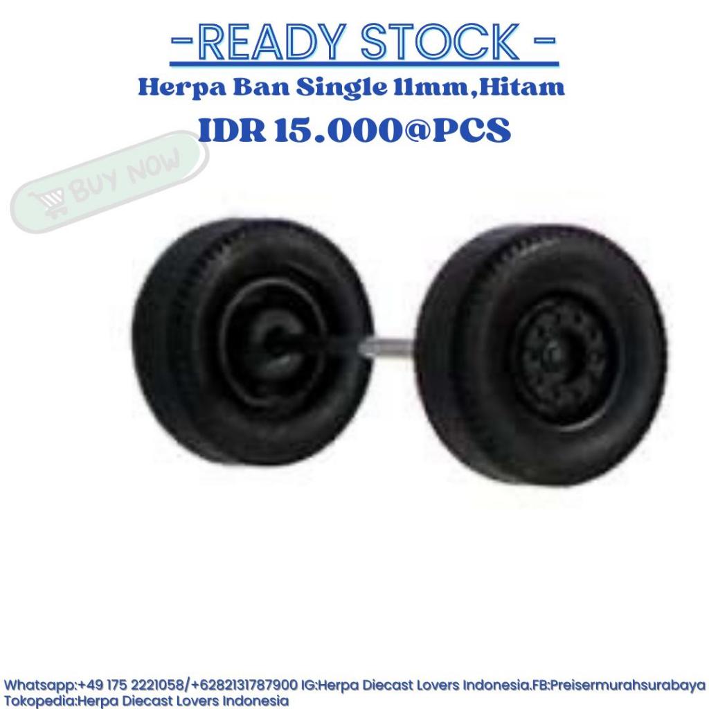 Herpa Ban Single 11mm, Hitam 1:87 HO