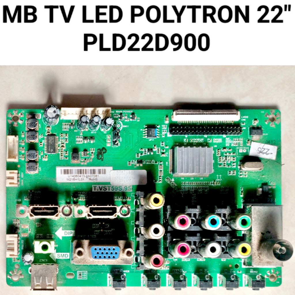 MB TV LED PLD22D900 Main board Polytron 22 inch normal