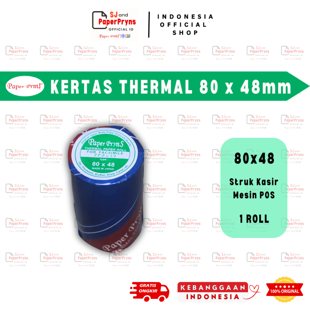 

(ROLL) PAPERPRYNS Kertas Thermal Roll (80 x 48mm) - Struk Kasir