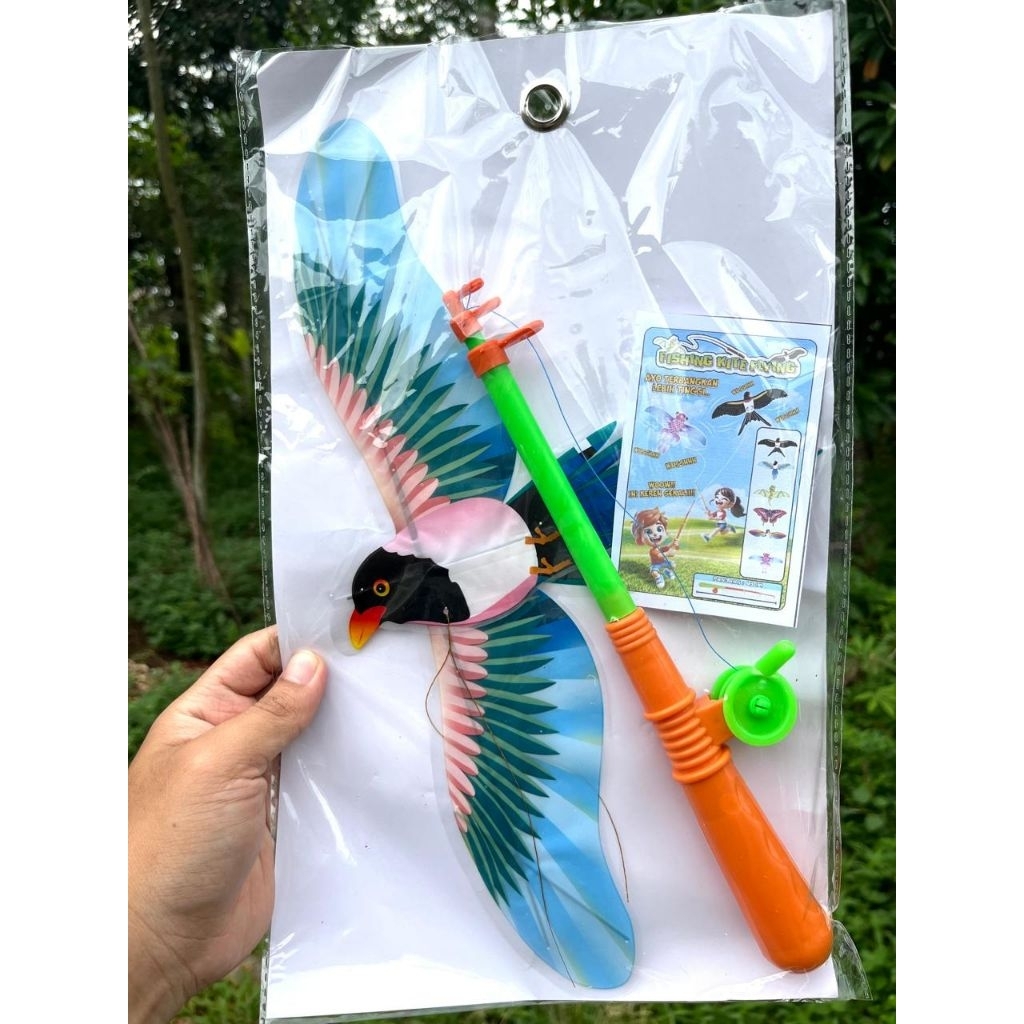 12 Pcs LAYANGAN MOTIF BURUNG LAYANGAN SET ALAT PANCING LAYANGAN KARAKTER