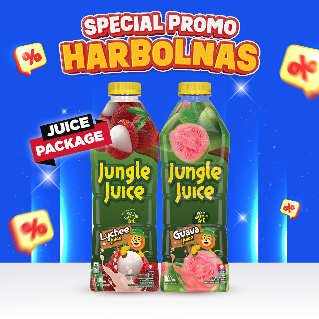 

PROMO JUNGLE JUICE (GUAVA & LYCHEE) 1 LT
