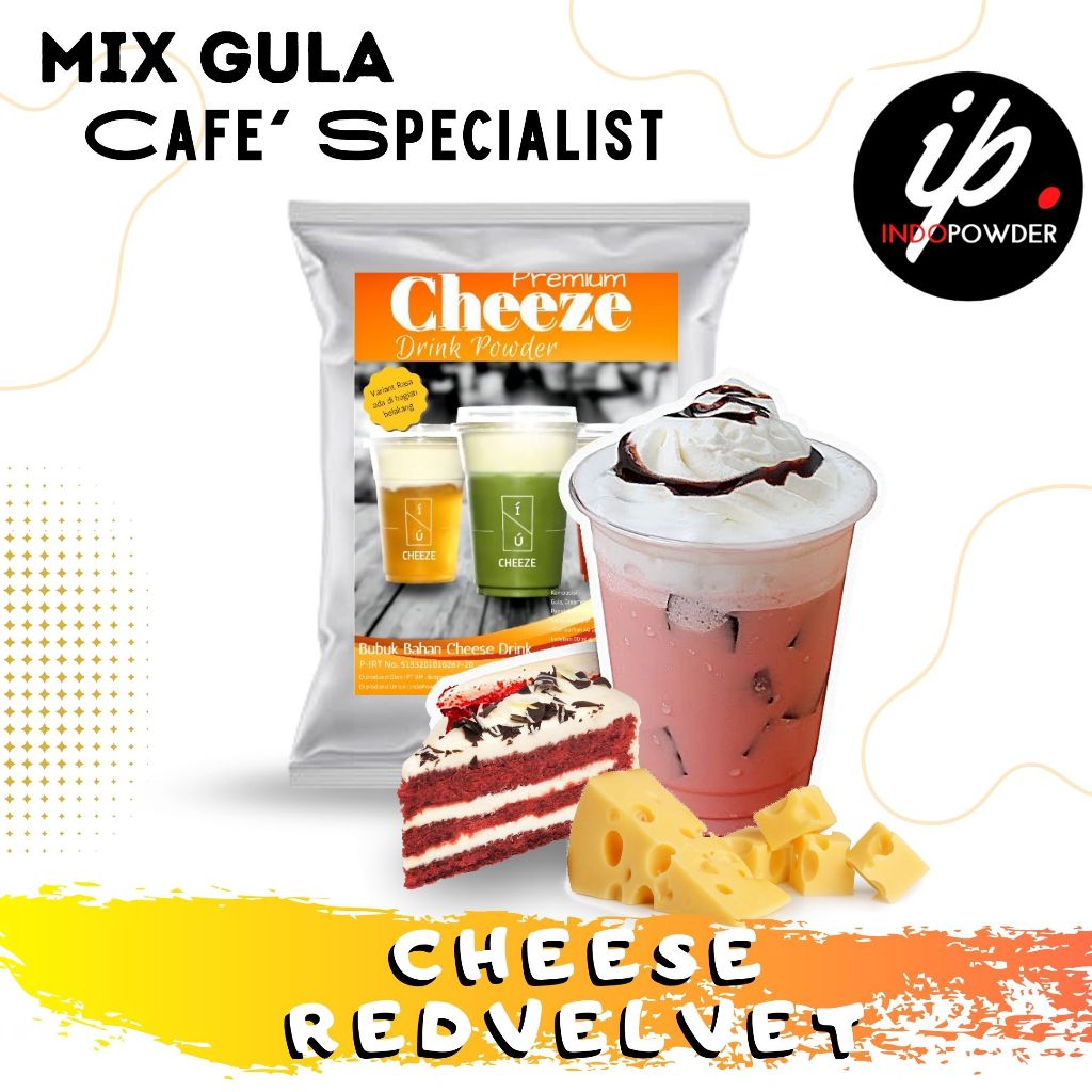 

Indopowder - Bubuk Minuman CHEESE REDVELVET / CHEESE RED VELVET 1Kg Untuk Cafe, Waralaba dan Resto
