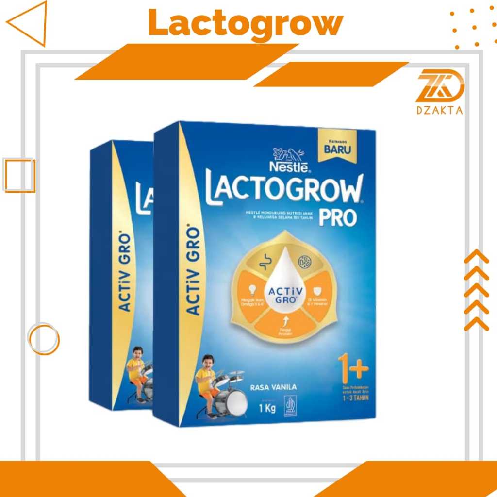 

Lactogrow Pro 1+ dan 3+ 1kg Rasa Vanila dan Madu Susu Formula Lactogrow