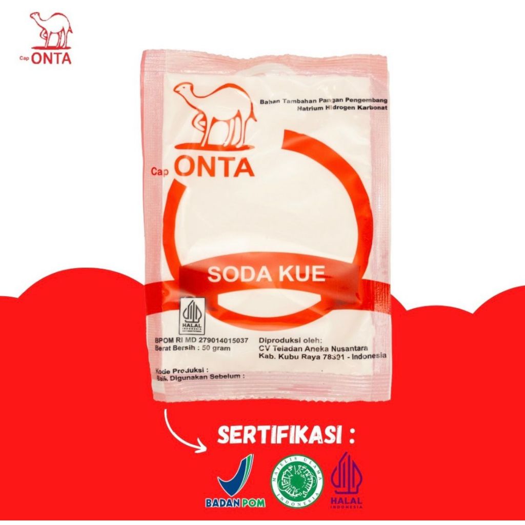 

Onta Soda Kue 50 gram// Soda Kue merk Onta 50 gram