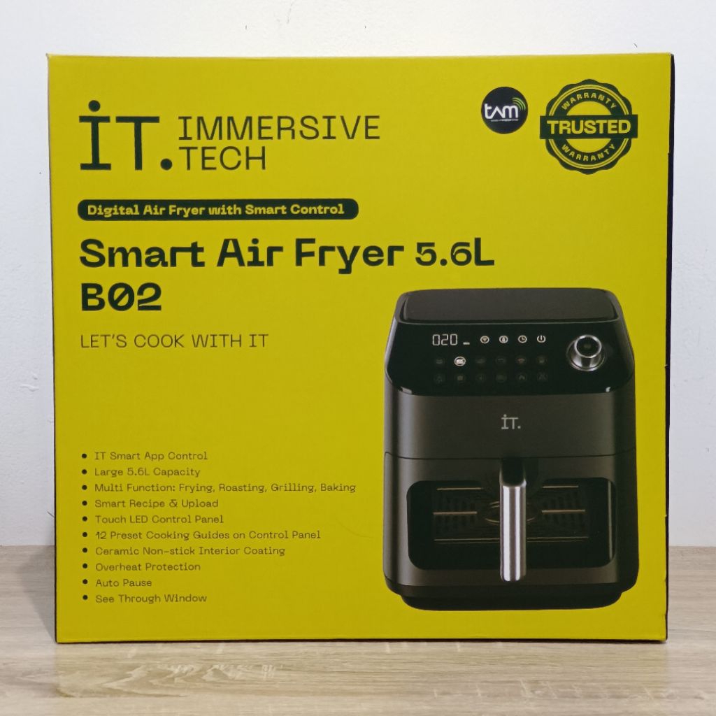 IT Smart Air Fryer 5.6L B02 1350 watt Garansi TAM Connect Google Assistant - Better Than Philips Air