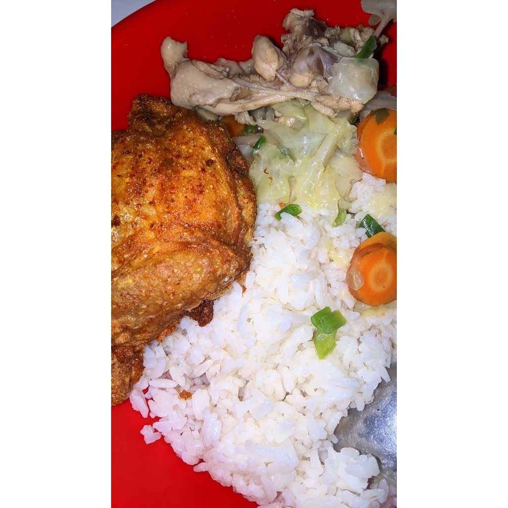 

Paket Nasi + Ayam Goreng Paha Jumbo/Dada Jumbo+Sayur Sop