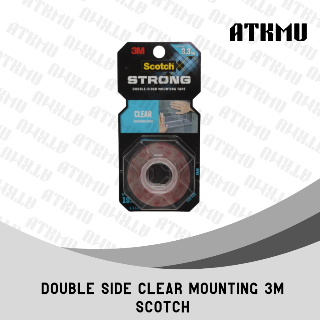 

Perekat Double Side Clear Mounting Tape Scotch 3M 410-S19 19mm X 1.5M