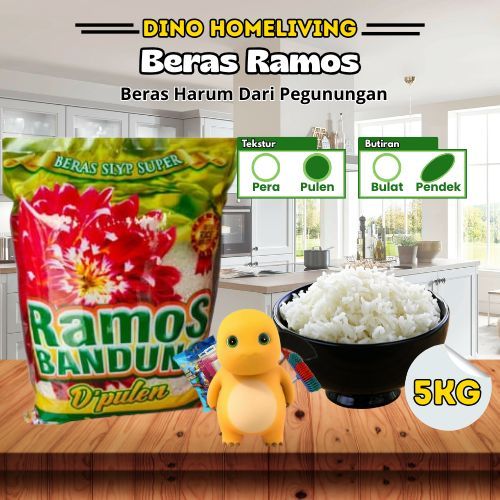 

PROMO Beras Ramos Bandung Dipulen 5KG – Pulen, Wangi Alami, Kualitas Pegunungan