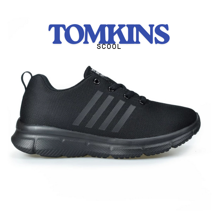 Sepatu Tomkins Scool Edition Wednesday Black White Sepatu Sekolah Cewek Cowok "Free Kaos Kaki"
