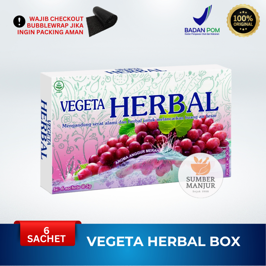 

VEGETA HERBAL ANGGUR BOX ISI 6 SACHET