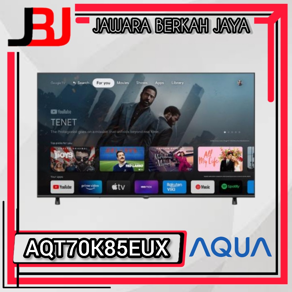 Smart TV AQUA 70 Inch 4K UHD Google TV AQT70K85EUX