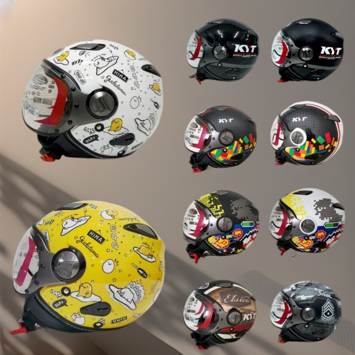Helm KYT Retro Elsico Motif SNI DOT