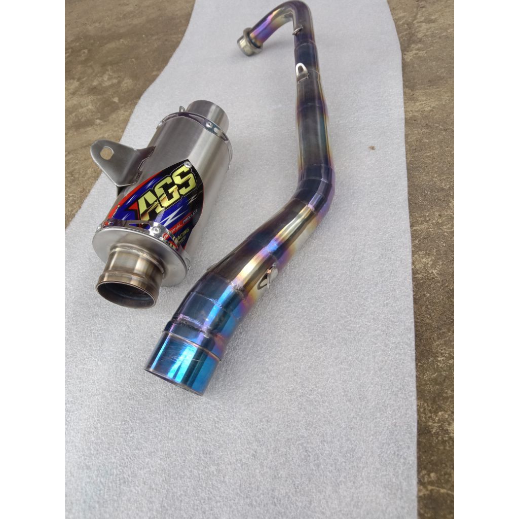 KNALPOT BEBEK GTX RBT LEHER BLUE JUPITER Z DLL.